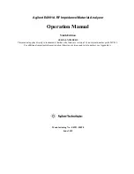 Preview for 7 page of Agilent Technologies E4991A Operation Manual