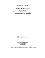 Preview for 1 page of Agilent Technologies E8362A Service Manual