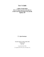 Preview for 1 page of Agilent Technologies ESA-E Series User Manual