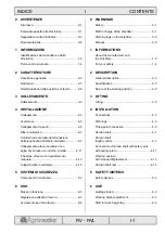 Preview for 3 page of AGRIMASTER RV 125 Use And Maintenance Book