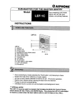 Aiphone LEF-1C Instructions Manual preview