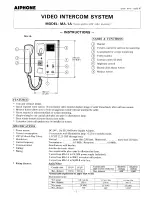 Aiphone MA-1A Instructions Manual preview