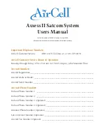 Preview for 2 page of AirCell Axxess II User Manual