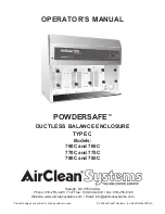 AirClean systems POWDERSAFE 760C Operator'S Manual preview