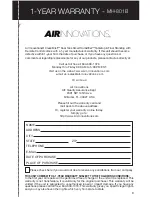 Preview for 11 page of AIRINNOVATIONS IM0036C Instruction Manual And  Warranty Information