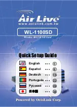 AirLive WL-1100SD Quick Setup Manual preview