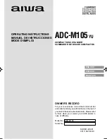 Preview for 1 page of Aiwa ADC-M105 Operating Instructions Manual