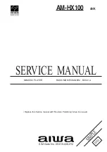 Preview for 35 page of Aiwa AM-HX100 Service Manual