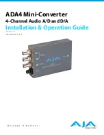 AJA ADA4 Mini-Converter Installation & Operation Manual preview