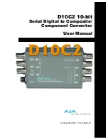 AJA D10C2 User Manual preview