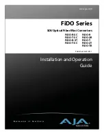 AJA FiDO Series Installation And Operation Manual preview