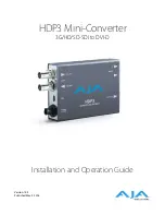 AJA HDP3 Installation And Operation Manual preview