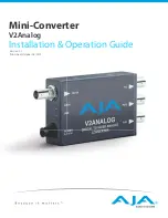 AJA V2Analog Installation & Operation Manual preview