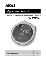 Akai PD-P4000T Operator'S Manual preview