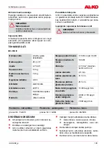 Preview for 181 page of AL-KO BC 260 B-S Information Manuals Service