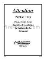 Preview for 25 page of Aladdin i30SE Owner'S Manual And Installation Instructions