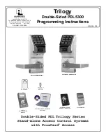 Alarm Lock PDL5300 Programming Instructions Manual preview