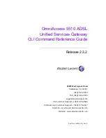 Preview for 1 page of Alcatel-Lucent OmniAccess 5510 ADSL Reference Manual