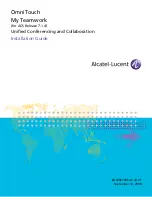 Alcatel-Lucent OmniTouch My Teamwork Installation Manual preview