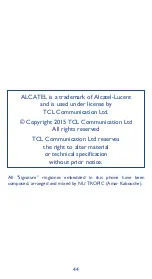 Preview for 44 page of Alcatel 4013M Quick Start Manual