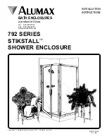 Alcoa Alumax Bath Enclosures STIKSTALL 792 Series Installation Instructions Manual preview