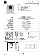 Preview for 1 page of aldes ALD-5404 Installation, Specification And Settings