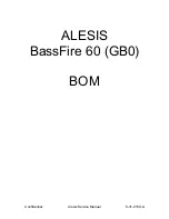 Preview for 39 page of Alesis BASSFIRE 60 Service Manual