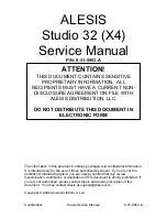 Alesis Studio 32 Service Manual preview