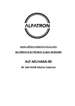 Preview for 1 page of ALFAtron ALF-MUH44A-RS User Manual