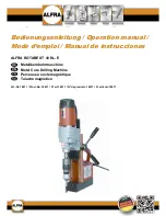 ALFRA ROTABEST 40 RL-E Operation Manual preview