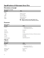 Preview for 12 page of Alienware Area-51m Setup And Specifications