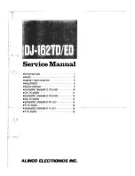 Alinco DJ-162ED Service Manual preview