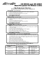 Preview for 1 page of AllerAir Air Rhino AR 2000 Replacement Manual