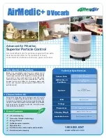 Preview for 1 page of AllerAir AirMedic+ D Vocarb Technical Specifications