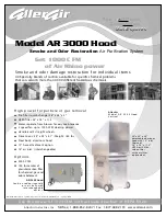 Preview for 1 page of AllerAir AW 3000 Hood Specification Sheet