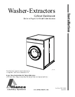 Alliance Laundry Systems F232135R12 Installation Manual preview