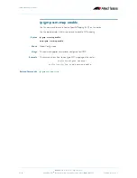 Preview for 750 page of Allied Telesis AlliedWare Plus 5.2.1 Software Reference Manual