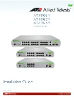 Preview for 1 page of Allied Telesis AT-FS909M Installation Manual