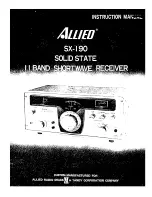 Allied SX-190 Instruction Manual preview