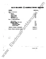 Preview for 5 page of Allis-Chalmers fb-500 Installation, Care & Use Manual