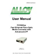 Alloy FCR200 User Manual preview