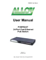 Preview for 1 page of Alloy POEFE24T User Manual