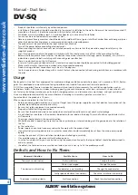 Preview for 4 page of Alnor DV-SQ User Manual