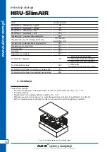 Preview for 10 page of Alnor HRU-SlimAIR-250 User Manual