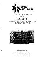 Preview for 2 page of Alpha Micro AM-210 Technical Manual