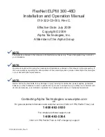 Preview for 3 page of Alpha Technologies ELPM300-48D Installation And Operation Manual