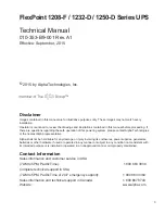 Preview for 3 page of Alpha FP1208-F-5A Technical Manual