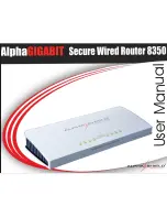 AlphaShield Alpha Secure Wireless Router 8350 User Manual preview