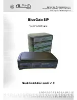 Alphatech BlueGate SIP Quick Installation Manual preview