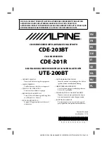 Alpine CDE-201R Owner'S Manual preview